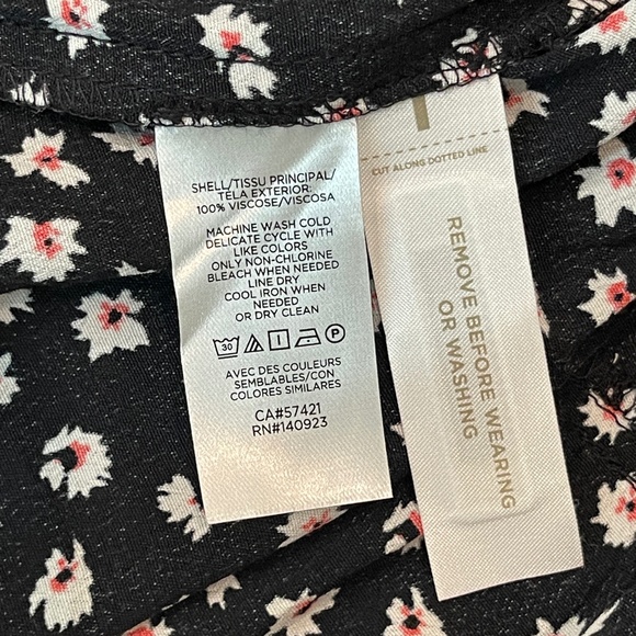 Loft Floral Dress Women's M Long Sleeve V Neck Button Front Drop Waist Casual - Picture 8 of 12